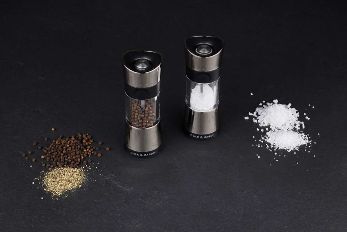 Coffret moulins sel et poivre Cole & Mason Horsham en acrylique et inox 15,4cm