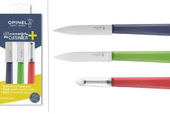 Coffret Opinel Trio Les Essentiels 3 pièces manches colorés