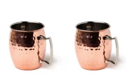 Coffret Quai Sud "Moscow Mule" Bio + 2 tasses en inox plaqué cuivre