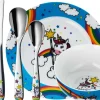 Coffret repas enfants WMF Licorne acier inox 18/10 et porcelaine