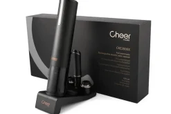 Coffret tire-bouchon automatique rechargeable Cheer Moda Sommelier et accessoires