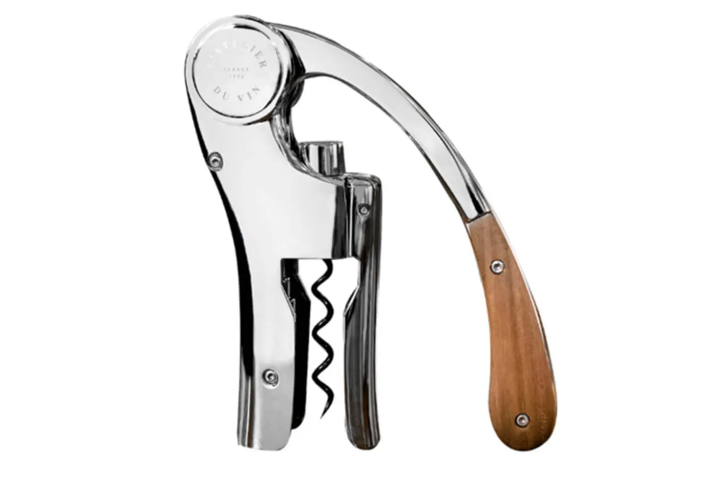 Coffret tire bouchon L'Atelier du vin Oeno Motion Wood & Chrome bois massif