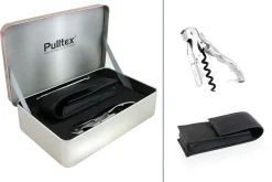 Coffret tire bouchon Pulltex + étui + boite de rangement Chrome