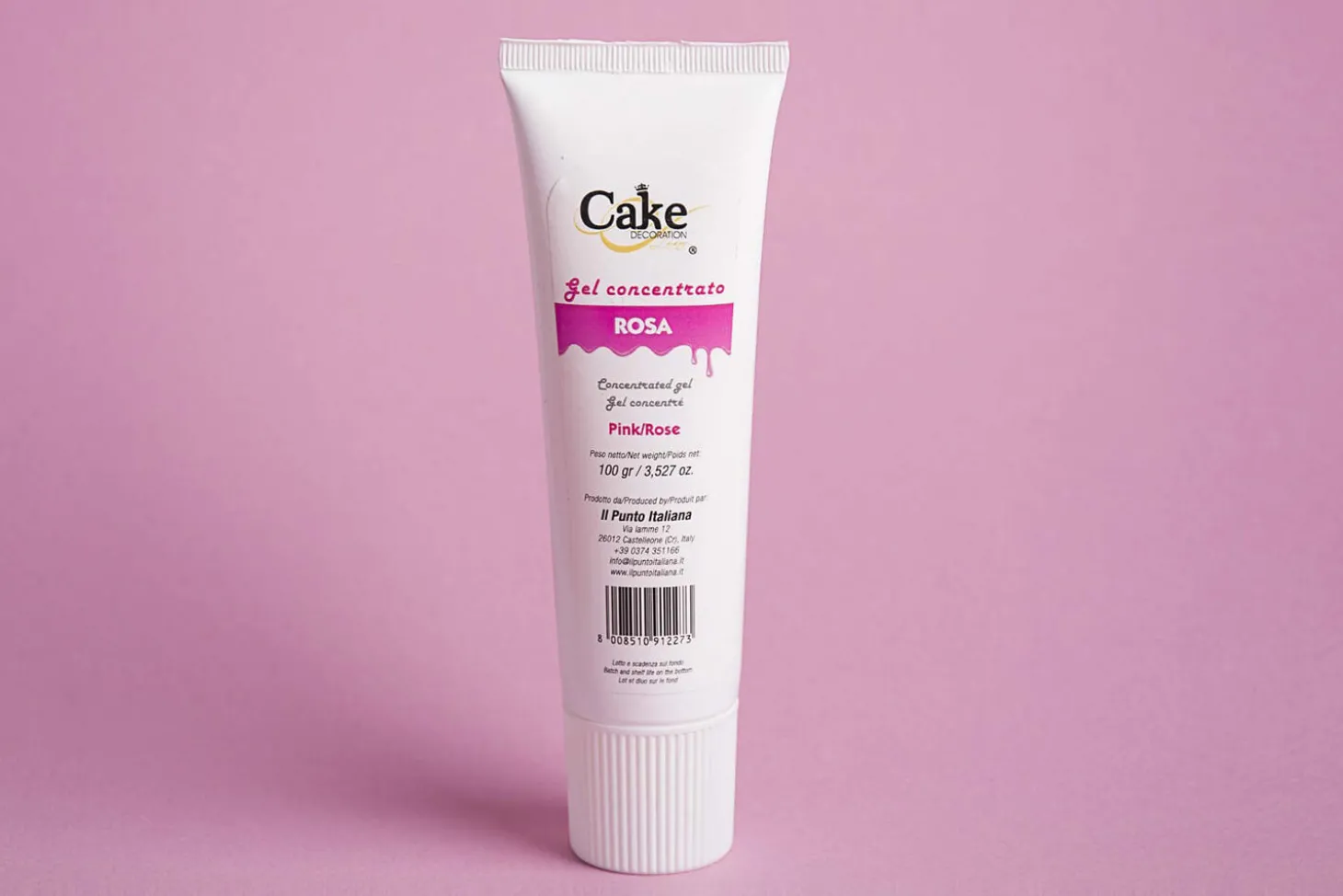 Colorant alimentaire tube gel rose 100g