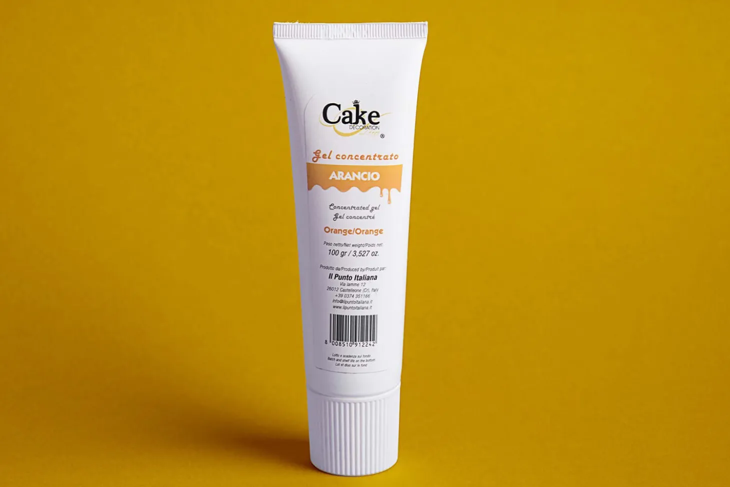 Colorant alimentaire tube gel orange 100g