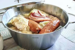 Confiturière Cristel Grande Tablée en inox et couvercle en verre