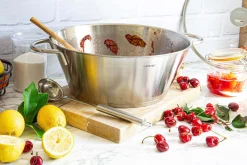 Confiturière Cristel Grande Tablée en inox et couvercle en verre