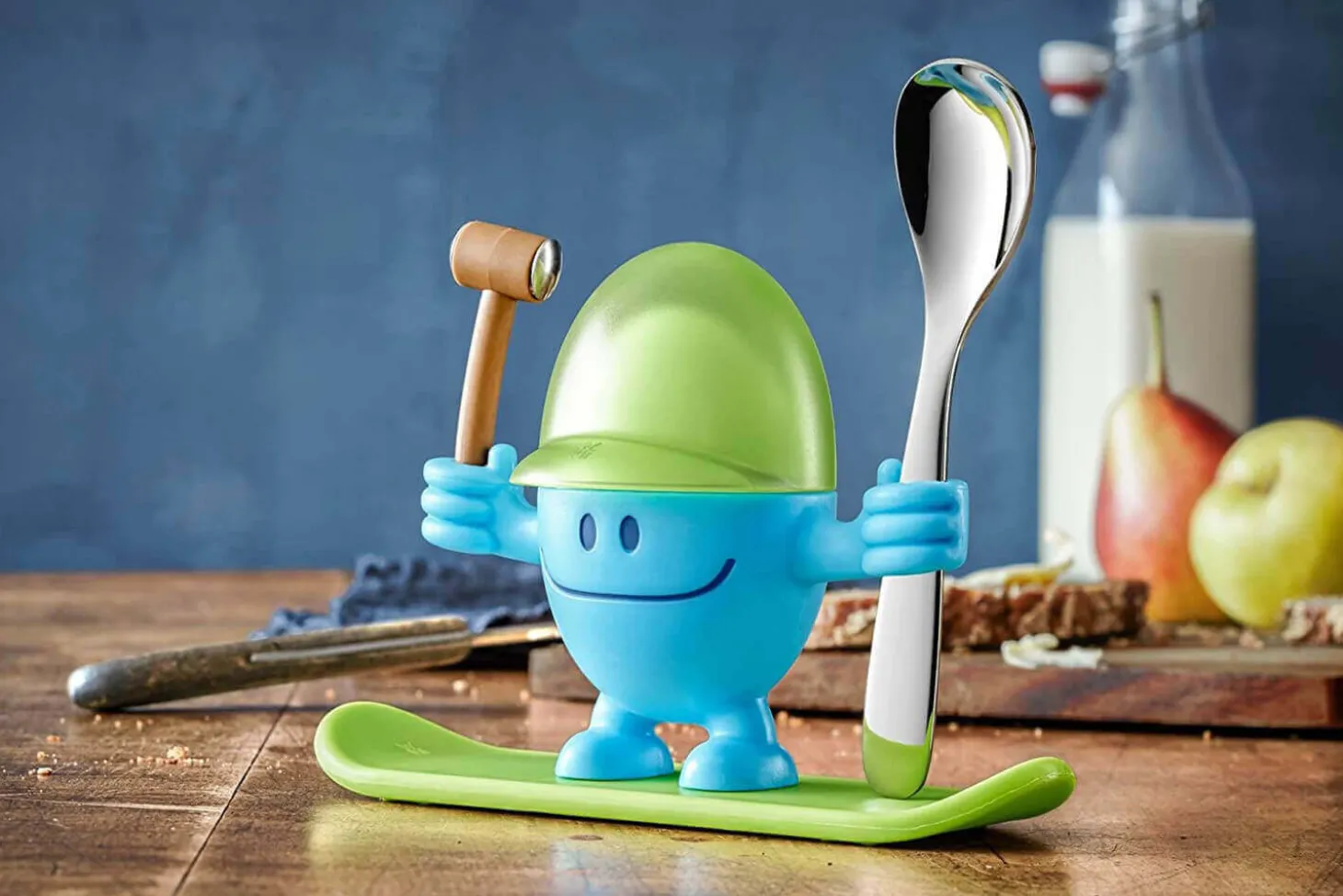 Coquetier enfant WMF McEgg bleu avec cuillère