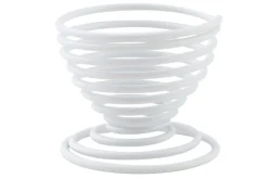 Coquetier spirale Point-Virgule Wire blanc