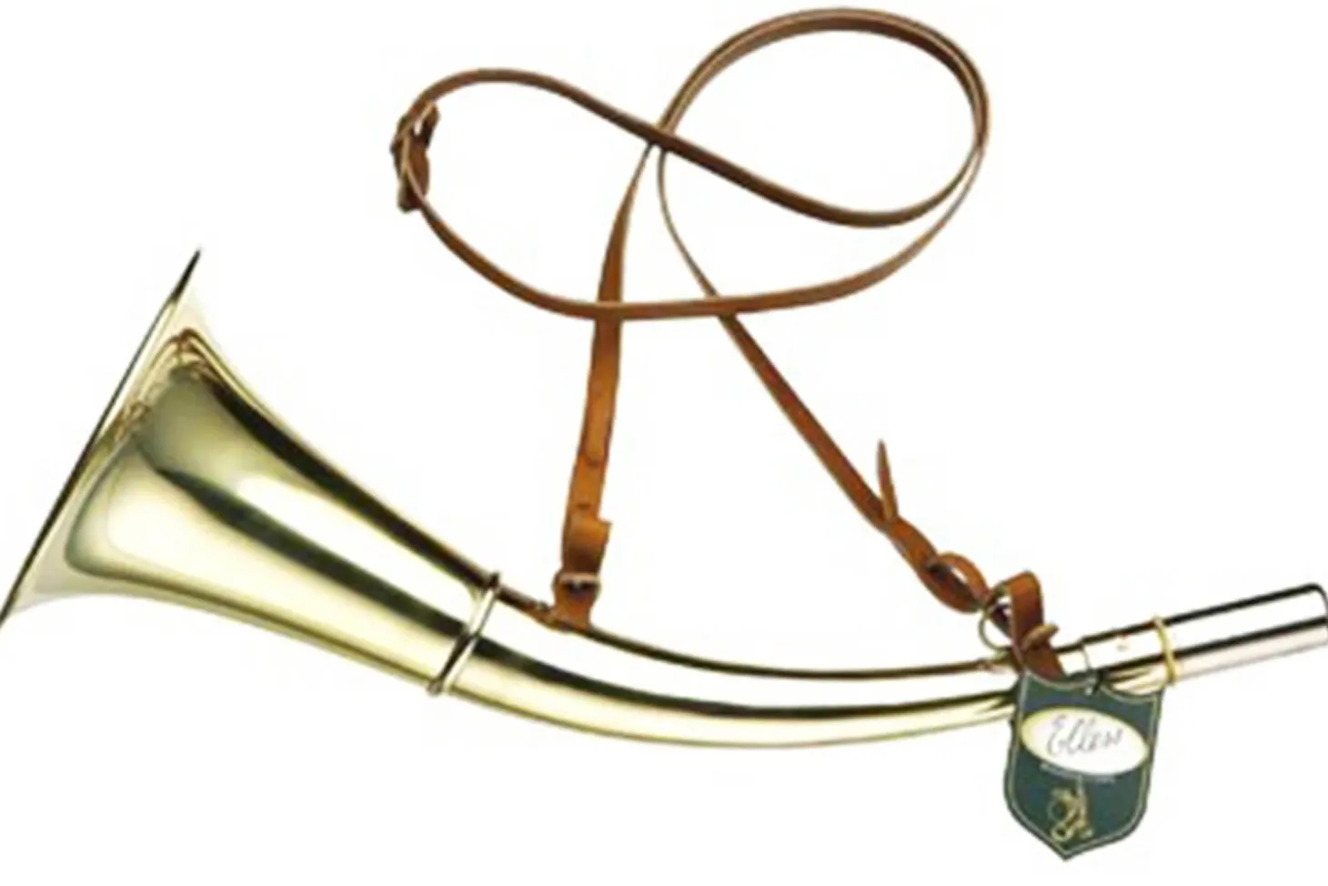 Corne d'appel Elless ronde cintrée à pavillon laiton 40cm
