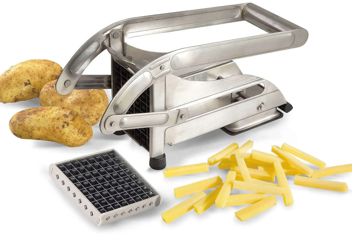 Coupe-frites 2 grilles La Bonne Graine en acier inox