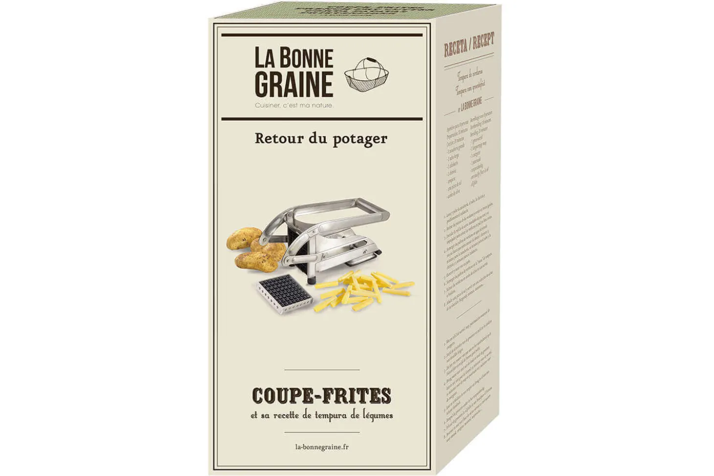 Coupe-frites 2 grilles La Bonne Graine en acier inox