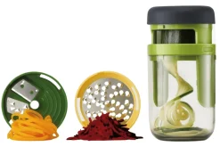 Coupe légumes spirale 3 en 1 Joseph Joseph Spiro en acier inoxydable et polymère