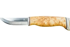 Couteau Arctic Legend Handicraft AL989 artisanal lame 7,7cm manche en bouleau + étui en cuir