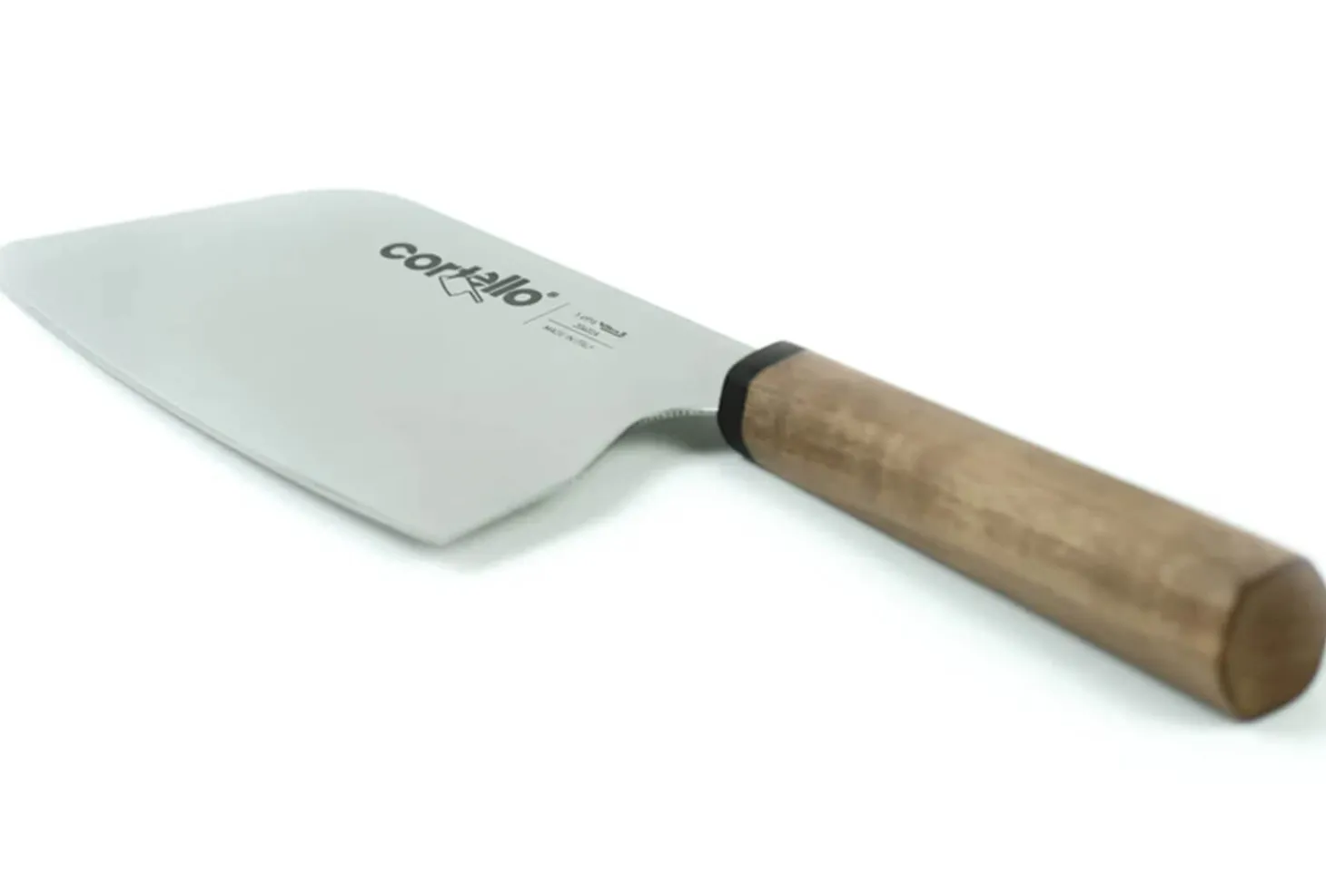 Couteau artisanal spécial 18cm Ambrogio Sanelli Cortello manche en noyer massif