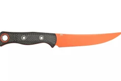 Couteau Benchmade Meatcrafter 15500OR-2 lame orange 15,4cm manche aluminium/carbone gris + étui