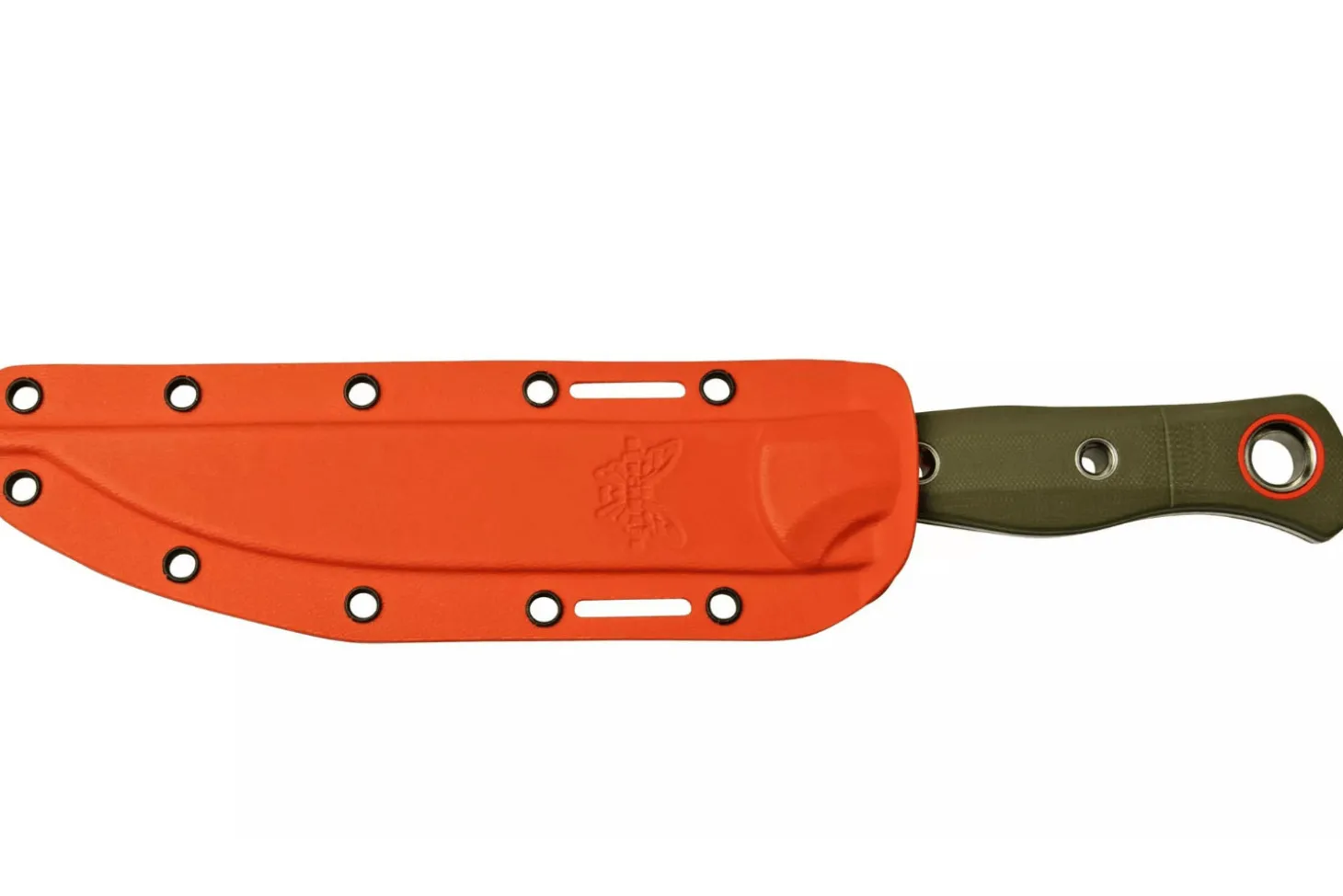 Couteau Benchmade Meatcrafter 15500-3 lame 15,4cm manche ajouré en G10 vert + étui boltaron