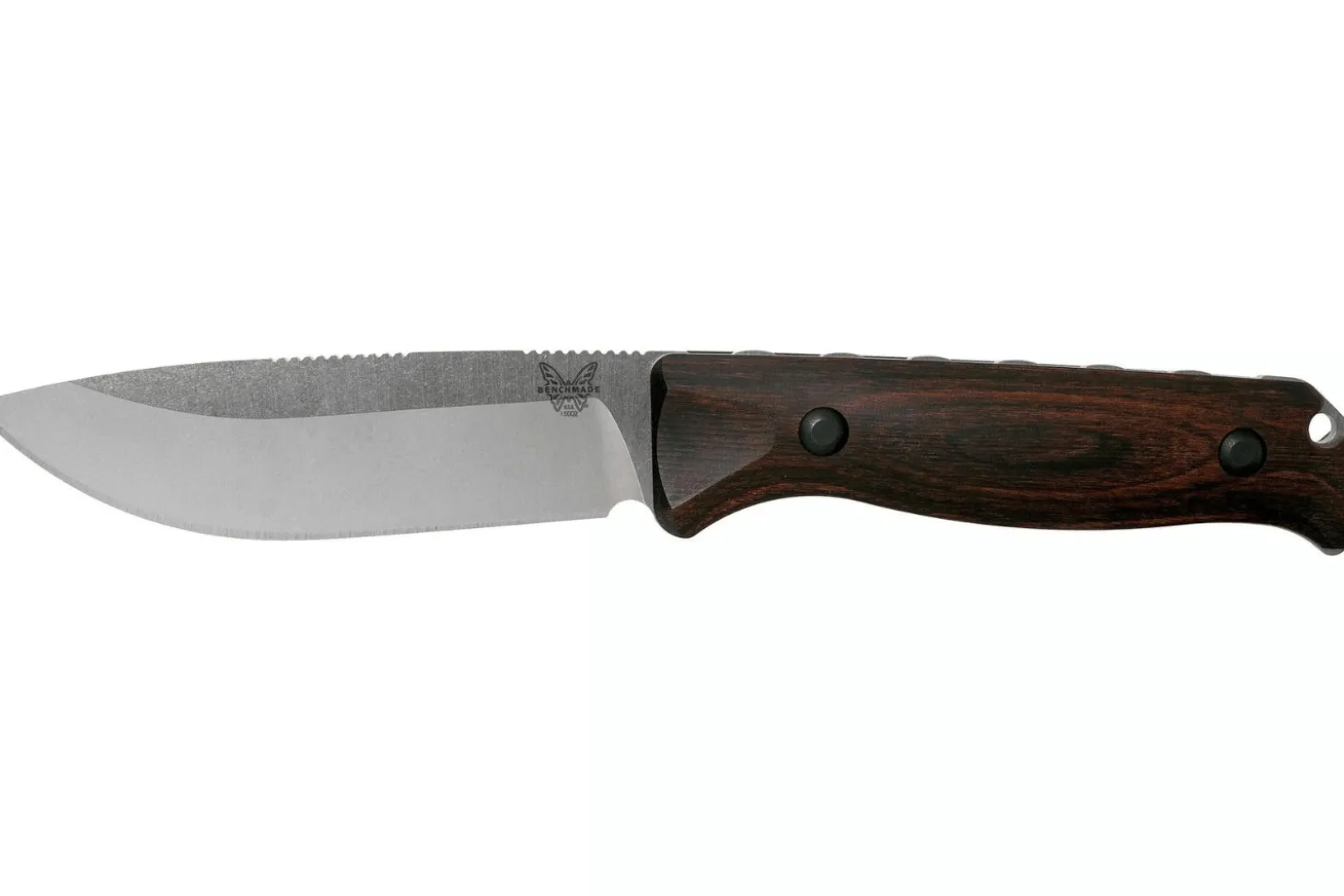 Couteau Benchmade Saddle Mountain Skinner 15002 lame 10,7cm manche bois stabilisé + étui en cuir