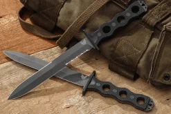 Couteau Benchmade SOCP 185BK lame en inox 18cm manche ajouré en G10 noir avec étui