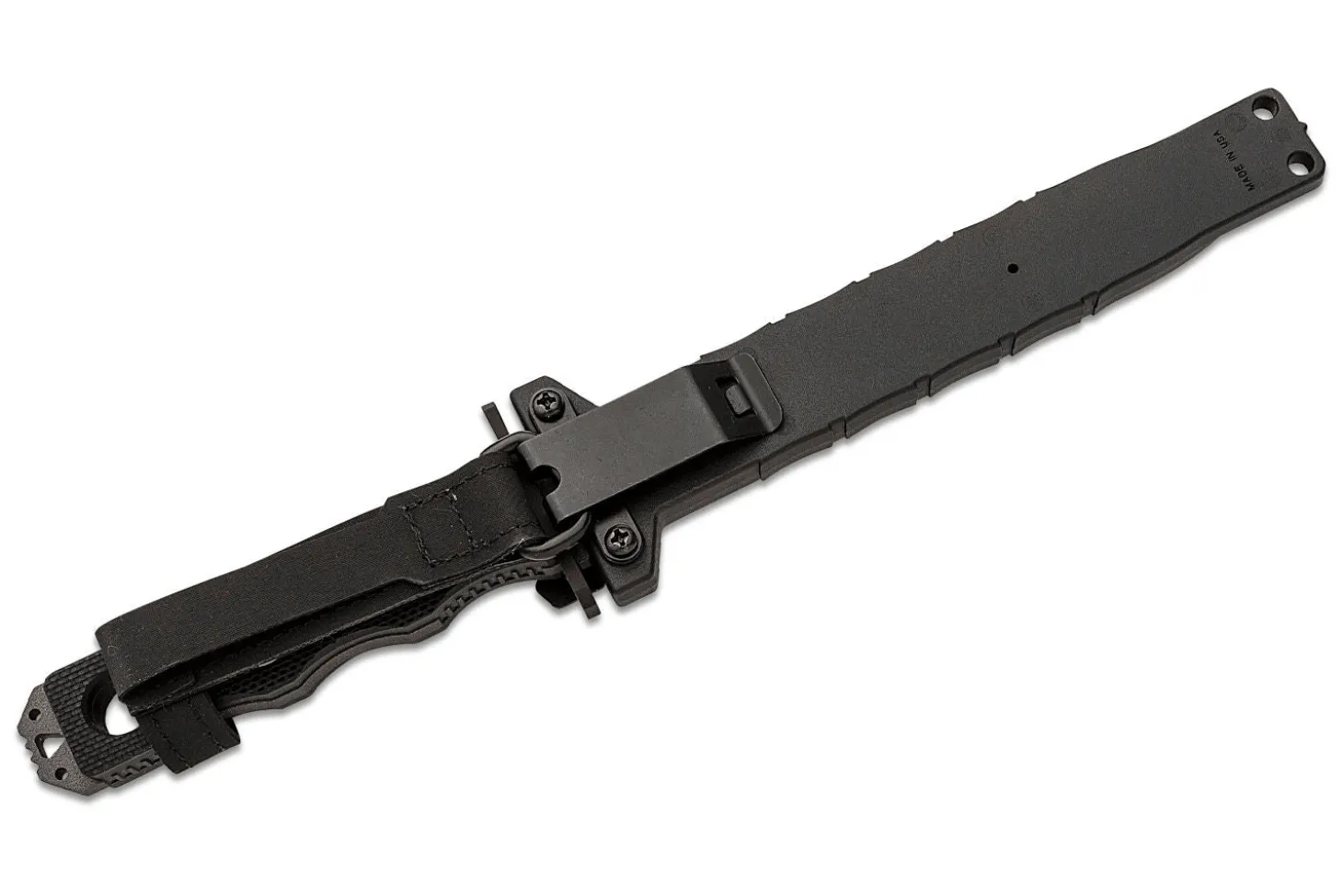 Couteau Benchmade SOCP 185SBK lame semi-dentée 18cm manche ajouré en G10 noir avec étui