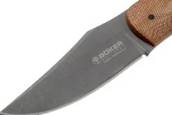 Couteau Böker Boxer Fixed 120503 lame en acier 8,4cm manche en micarta marron + étui en cuir