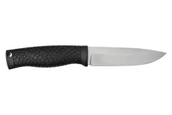 Couteau Böker Bronco 121504 lame en acier 11,3cm manche en TPE noir + étui en cuir avec allume-feu