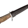 Couteau Böker Trench Knife 121918 lame en acier carbone 14,4cm manche en noyer + étui en cuir