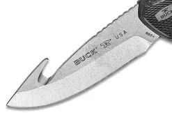 Couteau Buck 685 Bucklite Max II Large Guthook 0685BKG lame 10,2cm manche caoutchouc noir + étui polyester