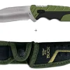Couteau Buck 657 Pursuit Large Guthook 0657GRG lame 11,4cm manche nylon/fibres de verre vert + étui polyester