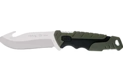 Couteau Buck 657 Pursuit Large Guthook 0657GRG lame 11,4cm manche nylon/fibres de verre vert + étui polyester