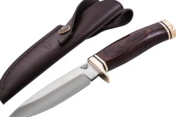 Couteau Buck 192 Vanguard 0192BRS lame 10,8cm manche bois de noyer + étui cuir