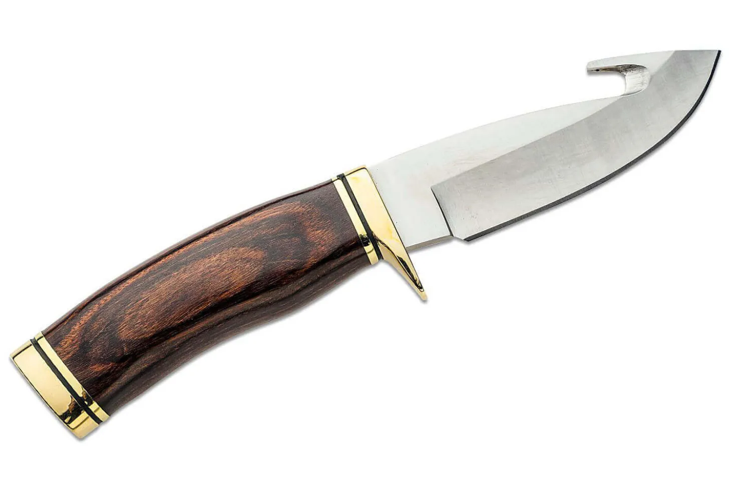 Couteau Buck 191 Zipper 0191BRG lame guthook 10,5cm manche bois de noyer + étui cuir