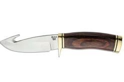 Couteau Buck 191 Zipper 0191BRG lame guthook 10,5cm manche bois de noyer + étui cuir