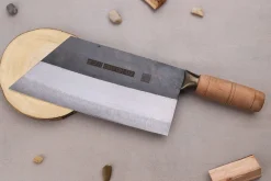 Couteau bunka CCK Kurouchi 20cm en acier au carbone et manche en bois