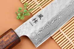 Couteau bunka 17,5cm japonais artisanal Yuzo Enju Damas 440C