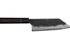Couteau bunka 16,5cm japonais artisanal Naoki Mazaki WS2 Black Nashiji