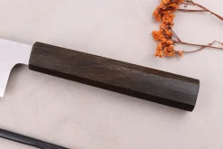 Couteau bunka 16,5cm japonais artisanal Sakai Kikumori TS10 en chêne noir