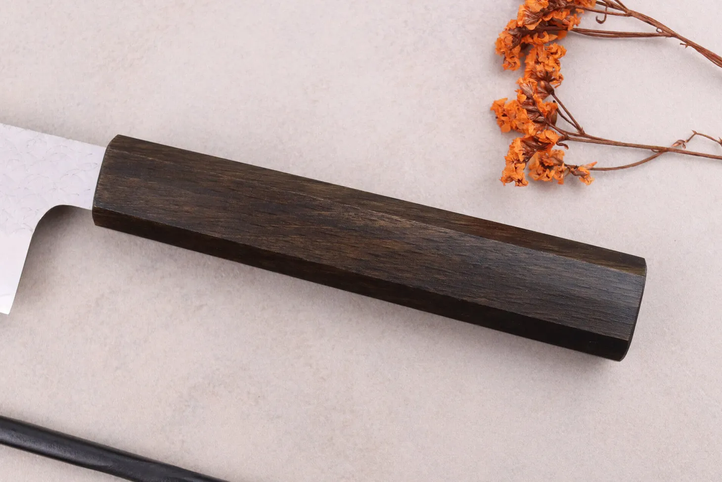 Couteau bunka 16,5cm japonais artisanal Sakai Kikumori TS10 en chêne noir
