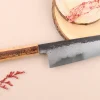 Couteau bunka 18cm japonais artisanal Hado Sumi B1D manche en cerisier