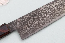 Couteau bunka 18cm japonais artisanal Nakamura Kaishin Ginsan Black Damas