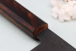 Couteau bunka 18cm japonais artisanal Nakamura Kaishin Ginsan Black Damas