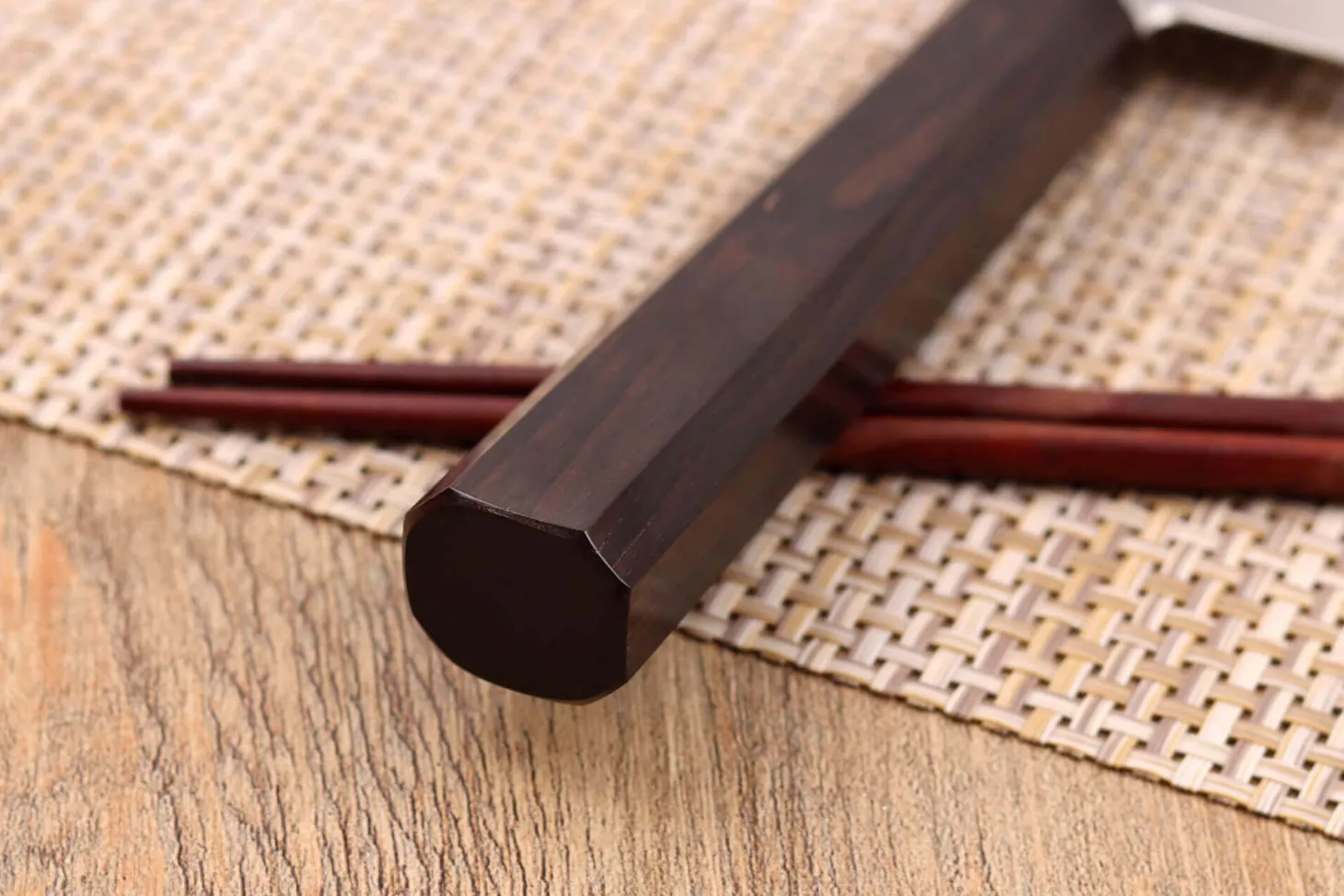 Couteau bunka 18cm japonais artisanal Hatsukokoro Ginsou Damas manche en ébène