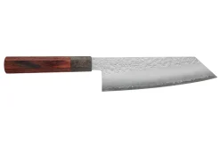 Couteau bunka 17cm japonais artisanal Hado Shiosai VG10 manche bois de pakka