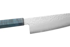 Couteau bunka 17cm japonais artisanal Hado Shiosai VG10 manche bleu