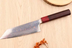 Couteau bunka 16,5cm japonais artisanal Takeshi Saji VG10 Rainbow