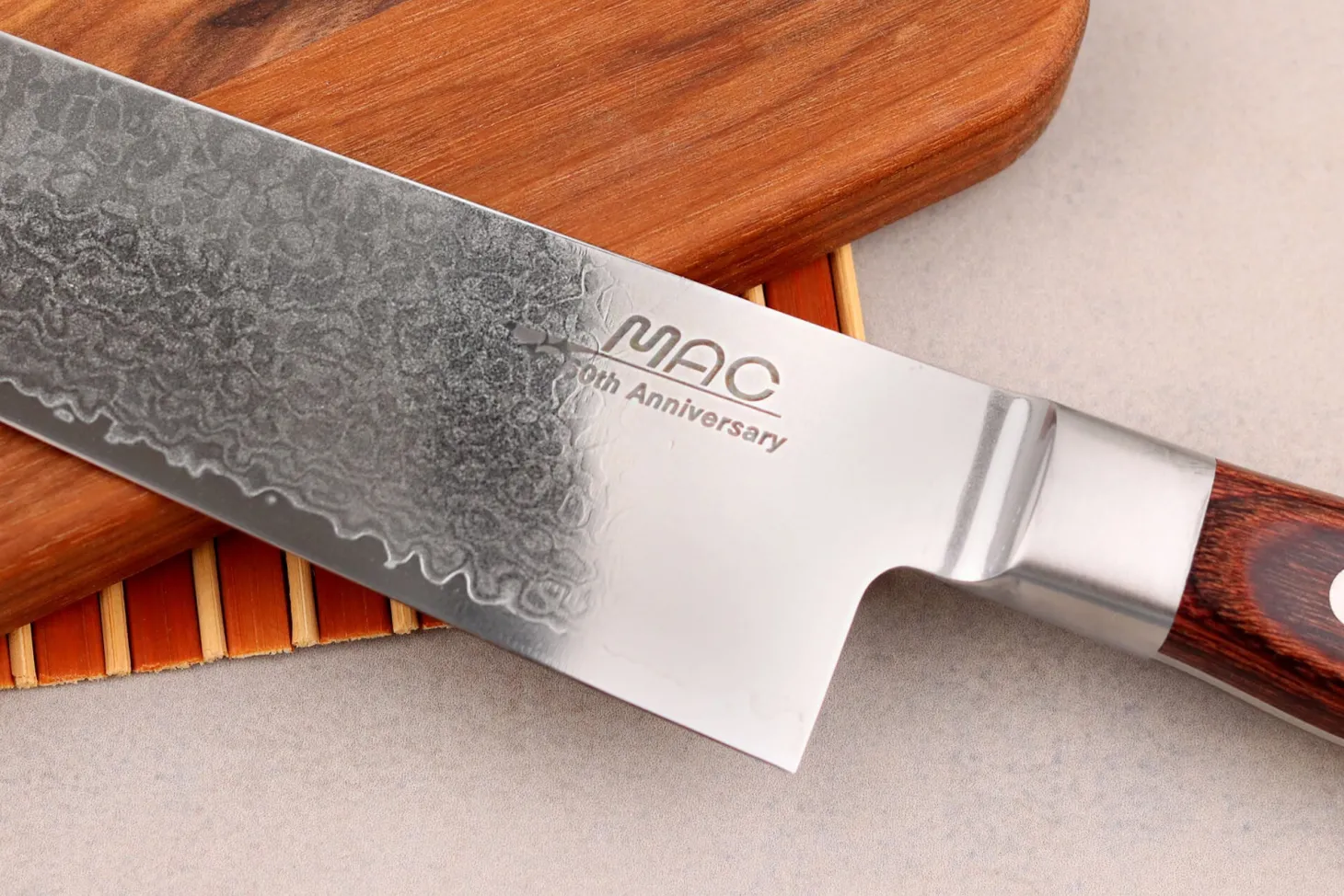Couteau bunka 16,5cm japonais MAC Damas 45 couches 60th anniversary - Édition limitée