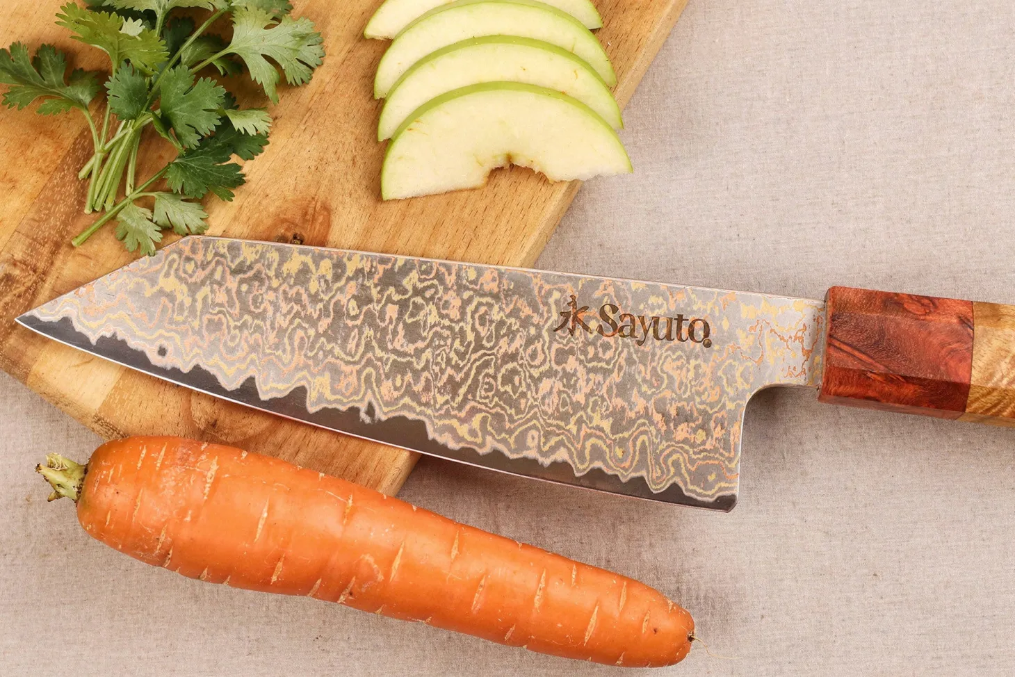 Couteau bunka 16,5cm Sayuto Érable Damas 12Cr