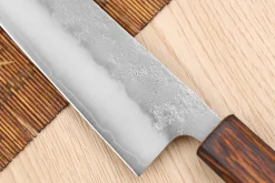Couteau bunka japonais artisanal Wusaki Yoshi G3 chêne 17cm