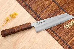Couteau bunka japonais artisanal Wusaki Yoshi G3 chêne 17cm