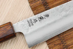 Couteau bunka japonais artisanal Wusaki Yoshi G3 chêne 17cm